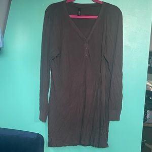 SKIMS sleep henley size XL cocoa color GUC